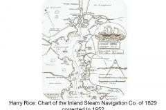 Harry Rice - Inland Steam Navigation Co chart of 1829, corrected to 1952